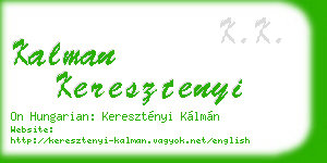kalman keresztenyi business card